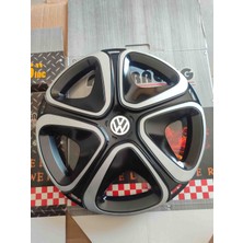Yk 15 Inç Volkswagen Polo / Golf / Jetta / Bora / Caddy Uyumlu Jant Kapağı 4'lü Takım Amblem Hediyeli