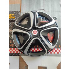Yk 15 Inç Fiat Linea / Egea / Doblo / Punto / Fiorino Uyumlu Jant Kapağı 4'lü Takım Amblem Hediyeli