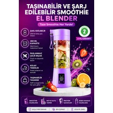 Sayarmarkt 380 ml Şarjlı Şişe Blender Spor Smoothie ve Shake Karıştırıcı