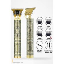 Premini Gold Uçlu Vintage Şarjlı Tıraş Makinesi, Pratik ve Şık Tasarım
