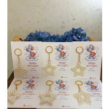 Burc Design Gift Yıldız Anahtarlık Kartlı Jelatinli Set Baby Shower,bebek Mevlüdü 10 Adet