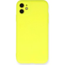 Aydogan's Apple Iphone 11 Kılıf Nano Içi Kadife Silikon - Sarı