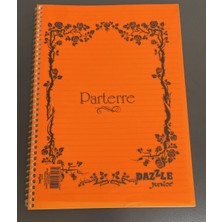 Dazzle Junior Parterre Spiralli Çizgili Defter A4 72 Yaprak Turuncu Pp Kapak