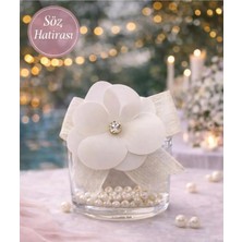 Burc Design Gift Beyaz Ortanca Inci Detaylı Kolonya Cam Şişe Hediyelik – Nikah, Nişan, Düğün, Söz 10 Adet