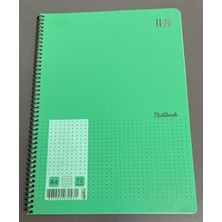Udep A4 72 Yaprak Spiralli Noktalı Defter Yeşil Kapak Notebook