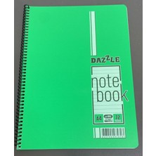 Dazzle A4 Spiralli Notebook 72 Yaprak Çizgili Defter Yeşil Kapak