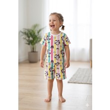 Tayo Baby Kız Çocuk %100 Pamuklu Yazlık Şortlu Pijama Takımı Desenli Süprem Penye
