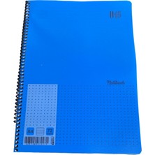 Udes A4 72 Yaprak Noktalı Spiralli Notebook Defter Mavi