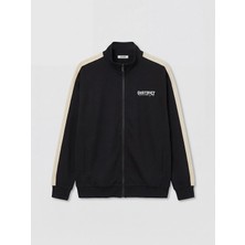 Lc Waikiki Yeni Sezon Dik Yaka Baskılı Erkek Fermuarlı Sweatshirt