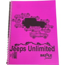 Dazzle Junior Jeeps Unlimited Spiralli Okul Defteri A4 Pp Kapak 180X25