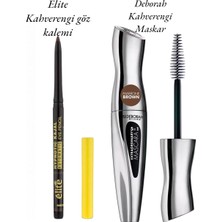 Deborah 5in1 Extraordinary Kahverengi Maskara + Elite Kajal Kahverengi Göz Kalemi