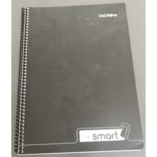 Uninote I'm Smart Siyah Spiralli Defter A4 Okul ve Ofis Not Defteri