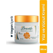 Bravelife Yoğun Nemlendirici Yenileyici Kolajen Kantoran Yağı Panthenol Hyaluronic Acid Vegan Yüz Ve Vücut Bakım Kremi 100 ML
