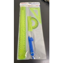 Yıldızlar Elastik Çizim Takımı 30CM Pergelli - Cetvel, Gönye, Iletki, Pergel Set (Kod: 166)