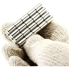 Hdg T Neodyum Silindir Mıknatıs 5 mm x 10 mm Silindirik Güçlü Magnet 5X10 mm