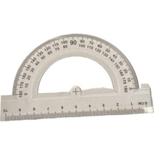 Belirtilmemiş Şeffaf Plastik Iletki 180 Derece Açıölçer Cetvel 10 cm Okul Geometri Matematik Aracı