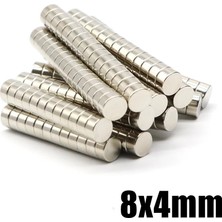 Hdg Güçlü Neodyum Mıknatıs 8x4 mm Yuvarlak