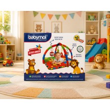 Babymol Aktivite Minderi Oyun Halısı 0+ Ay Bebek Oyun Matı Çıngıraklı Oyuncaklı Eğitici Oyun Halısı Yumuşak Oyun Minderi