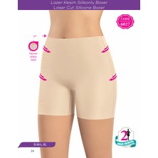 Satennya Lazer Kesim Silikonlu Boxer