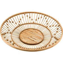 Paşabahçe Naturel Bambu Dekoratif Tabak L, Sunum, Şık Tasarım