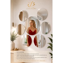 Lucit Art 10 Adet | Dekoratif Yuvarlak Gümüş Pleksi Ayna - 10X10, 15X15, 20X20, 25X25, 30X30, 35X35, 40X40 cm Kendinden Yapışkanlı | Duvar Dekorasyonu Pleksi Ayna | Oval Form Pleksi Ayna Gümüş Renk