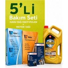 Bosch-Waben Renault Fluence 1.5 Dizel Filtre Bakım Seti-Texaco 5W30 5 Lt (2010-2016) 4 Lü