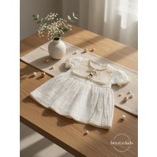 Beyzco Kids Kız Bebek Geniş Yaka Elbise