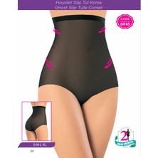 Satennya Hayalet Slip Tül Korse