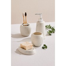 Paşabahçe Marble Seramik Sabunluk Beyaz, Şık Banyo Aksesuarı