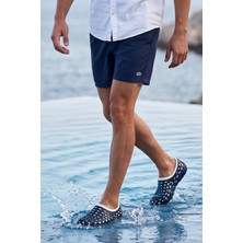 Liarca Aqua Stream - Uniseks (36-45) Hızlı Kuruyan Lacivert Beyaz Deniz Ayakkabısı | Özel Yuvarlak Kabartma Kaymaz Tabanlı, Delikli Nefes Alabilir Plaj, Havuz, Deniz ve Tekne Ayakkabısı