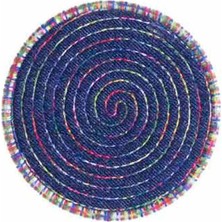 Paşabahçe Ebruli Denim Bardak Altlığı, Set, Sofra Aksesuarı