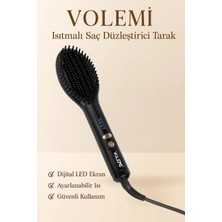 Premini Dijital Ekranlı Saç Düzleştirici Fırça, 11 Kademe Isı, Iyon Teknolojisi