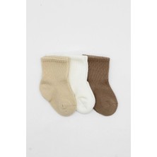 Kentex Mey Ithalat® Dog Boy 3'lü Penye Soket Çorap 10134 Bej