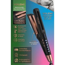 Premini Profesyonel Saç Maşası, 5 Renk Koruma, Keratin Yağlı Seramik Kaplama