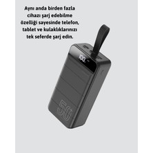 Kentex Mey Ithalat® 50.000 Mah Ultra Güçlü Powerbank 4 USB Çıkışlı, LED Dijital Göstergeli, Hızlı Şarj Destekli Taşınabilir Şarj Cihazı