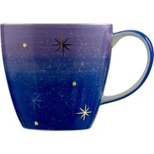 Paşabahçe Lila Starry Night Seramik Kupa Mavi, Şık Tasarım