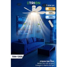 Trion TRN-1300  Kumandalı LED Tavan Vantilatörü (E27 Duyuyumlu)