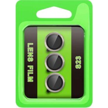 MiraLive Samsung Galaxy S23 Raze Metal Kamera Lens - Gri