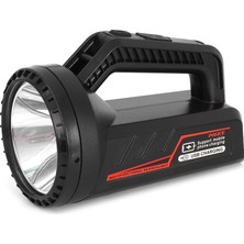 Magicool PS-383 Şarjlı Spot Fener Güçlü Beyaz Işık, Kırmızı Ikaz Modu ve Şarj Göstergesiyle Acil Durumlarda Yanınızda. 19 cm Kompakt Tasarımıyla Hemen Sipariş Verin