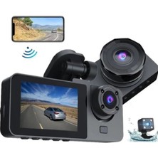 Magicool 1080P Full Hd Çözünürlüklü Üç Kameralı Araç Içi Kamera - Park ve Sürüş Güvenliği