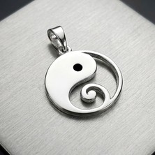 Ebrar Silver Gümüş Yin&yang Kolye Ucu 925 Ayar Gümüş Yin ve Yang Figürlü Unisex Kolye Ucu