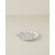 English Home Harmony Talavera Porselen Pasta Tabağı 21 cm Beyaz - Lacivert