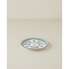 English Home Talavera Garden Porselen Pasta Tabağı 21 cm Beyaz - Lacivert