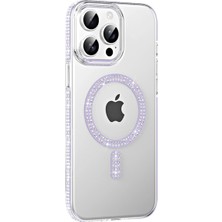Aydogan's Joko Apple Iphone 15 Pro Move Taşlı Magsafe Kapak - Lila