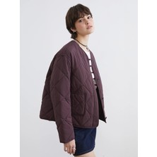Lc Waikiki Yeni Sezon Bisiklet Yaka Kapitone Oversize Kadın Ceket