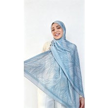 Lunara Scarf Bambu Yaprak Desenli Ipek Şal