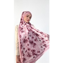 Lunara Scarf Bambu Yaprak Desenli Ipek Şal