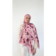 Lunara Scarf Bambu Lale Desen Ipek Şal