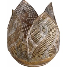 Paşabahçe Knit Metal Tealight Mumluk, Şık Dekoratif