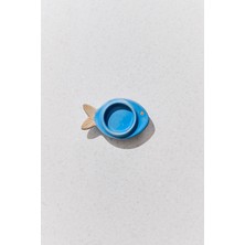 Paşabahçe Balık Seramik Tealight Mumluk Turkuaz, Şık Dekoratif
